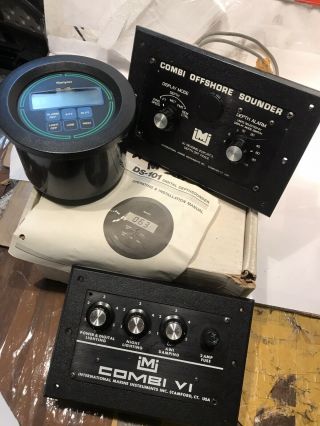 Vintage Marine Electronics Combi Control Panel Depth Sounder Kenyon Ds - 101