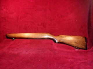 Wood Stock For: J.  C.  Higgins Model 10316 22 Cal.  Rifle,  W/ Butt Plate & Swivels