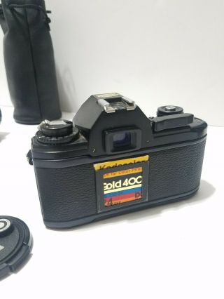 Vintage Nikon EM Camera 35mm Film w/ 50mm E Series Lense Flash 62mm Lense REPAIR 5