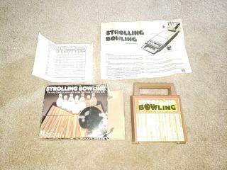 Vintage Strolling Bowling Game By Tomy,  Directions,  And Scoresheet