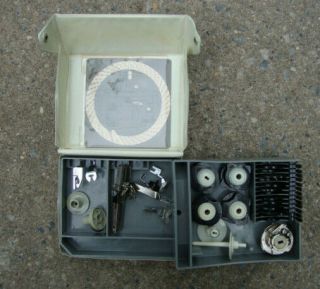Vintage Necchi Supernova Sewing Machine Attachments Accessories Box