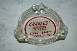 Vintage Advertising Glass Ashtray Charles 
