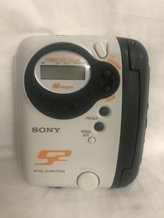 Sony Walkman S2 Wm - Fs222 Am/fm Weather Radio Cassette Player Vintage