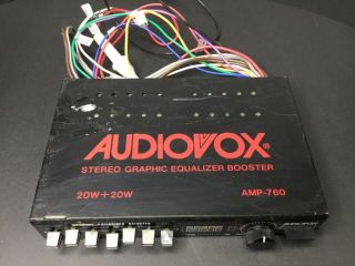Vintage Audiovox AMP - 760 Car Stereo Graphic Equalizer Booster not 2