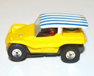 Vintage 1960s Aurora Thunderjets Ho Yellow Dune Buggy Slot Car