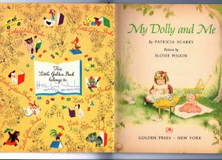 MY DOLLY AND ME vintage children ' s Little Golden Book 418 Eloise Wilkin,  VG 2