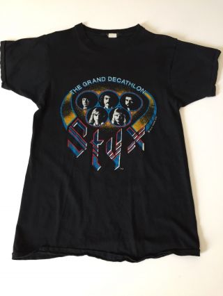 Vtg Styx 1979 Grand Decathlon North American Tour Concert Shirt Size S (32)