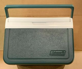 Vintage Coleman Small Green Cooler.  Model 5205 Made 1997 - 99 Usa