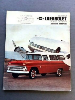 1963 Chevrolet Suburban Carryall Vintage Car Sales Brochure Folder