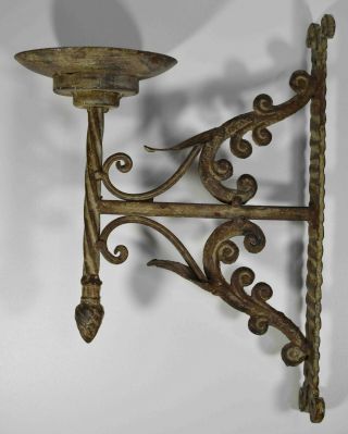 Vintage Cast Iron Candle Holder Wall Sconces