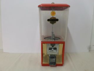 Vintage Northwestern 10 Cent Gumball Candy Nut Machine Plastic Globe With Key