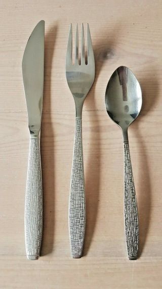 Vintage Twa Airline Cutlery 3pc Knife/fork/spoon Set/silver Plated