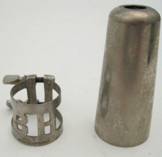 Vintage " B H " Boosey & Hawkes Ligature & Cap For Bb Clarinet Mouthpiece