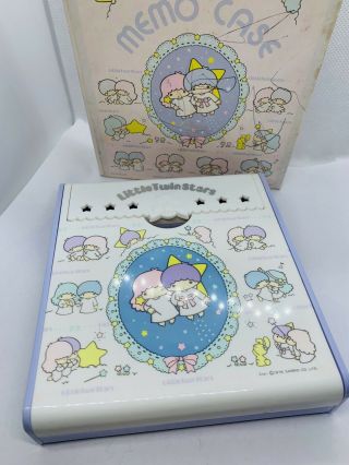 Vintage Sanrio Little Twin Stars 1976 Memo Holder With Papers And Box 7