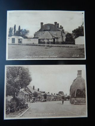 2 Vintage B/w Rp Postcards Olney Milton Keynes