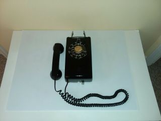 Vintage Western Electric 554 Black Rotary Wall Phone -