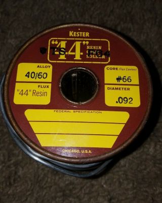Vintage Kester Resin Core Solder “44” 