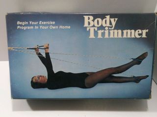 Vintage Wonder Body Exerciser Trimmer Shaper Door Knob Pulley Portable Ropes