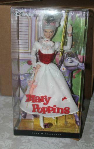 Mary Poppins Barbie Collector Doll Disney Mattel Pink Label M0672 Nrfb
