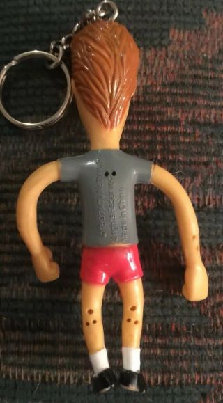 Beavis & Butthead Keychain BUTTHEAD ONLY Bendable Toy Vintage 1990s Cool Retro 3
