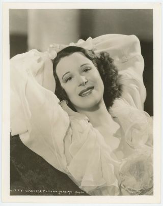 Hollywood Regency Glamour Girl Kitty Carlisle Vintage 1930s Art Deco Photograph