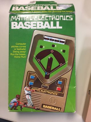 Vintage Mattel Electronic Baseball.  1978.  And Instructions