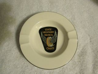 Vintage Ohio State Highway Patrol Ashtray 5 3/8 Inches