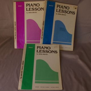 Piano Lessons By James Bastien Level 1 2 3 Vintage 1976 Purple Blue Green Songs