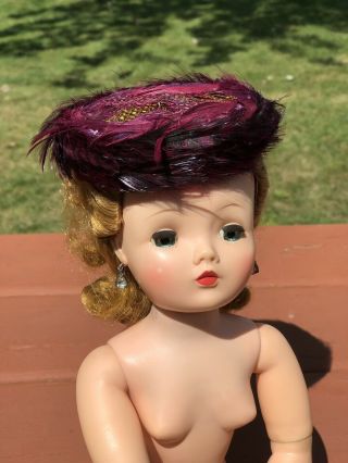 Lovely Feather Hat For Madame Alexander Cissy,  Revlon Or Other 20” Doll