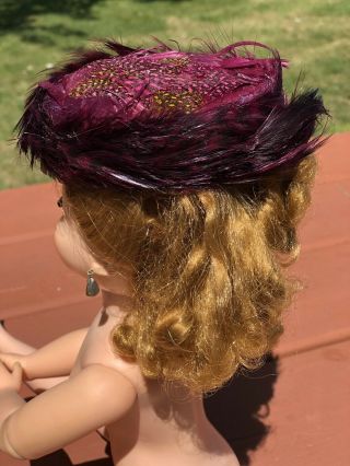 Lovely Feather Hat for Madame Alexander Cissy,  Revlon or Other 20” Doll 3