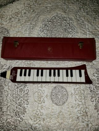 Vintage Melodica Honer 27 W/ Case Red