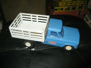 Vintage Tonka Blue and White Ranch Dump Truck 60 ' s 70 ' s Pressed Steel Metal Toy 2