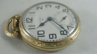 Vintage ELGIN 10kt RGP Pocket Watch 17j 43060253 DOES NOT RUN 2