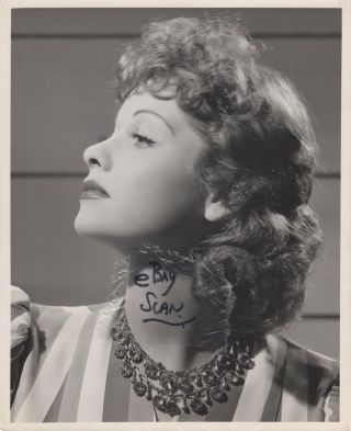 Lucille Ball Vintage Dreamy Rko Profile Portrait Wearing Necklace By Bachrach