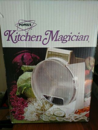 Vintage 1970 Popeil Kitchen Magician Food Cutter - Slicer - Shredder - Complete