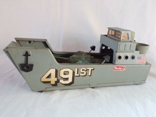 Vintage Buddy L 49 Lst Landing Craft Pressed Steel Toy Boat