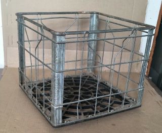 Vintage Metal Wire Milk Crate 9 - 82 Atlanta Dy Box