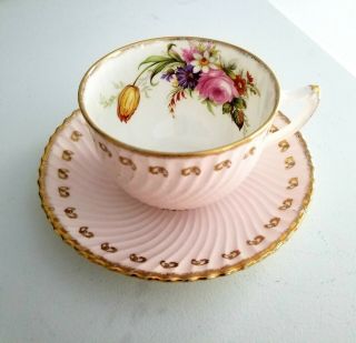 Vintage Foley Bone China Pink Tea Cup And Saucer