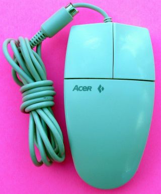 Vintage Acer Ps/2 Computer Mouse Gm - 9601 90.  00026.  050 2 Button - 12073