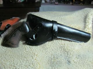 Vintage Brauer Bros Leather Black Holster S&w K Fr 8 " ? Revolver Oa H// ?