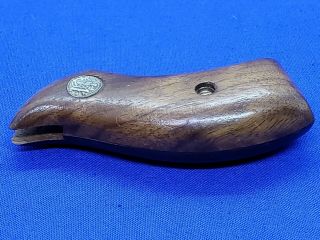 Vintage Smith & Wesson J Frame Round Butt Smooth Wood Grips W/Screw 8