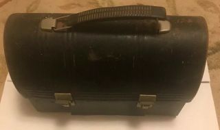 Thermos Black Dome Metal Lunch Box Pail Coal Miners Steel Aladdin Vintage 1900s