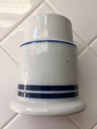 Vintage 1970 ' s Dansk Christianshavn Blue Pottery Hurricane Lamp 4.  5 