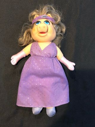 Vintage 1980 Fisher Price Miss Piggy Plush Muppets Doll 890 Headband Jim Henson