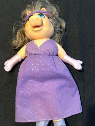 Vintage 1980 Fisher Price Miss Piggy Plush Muppets Doll 890 Headband Jim Henson 4