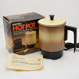Vintage Electric Hot Pot 32 Oz Tozaj Ew - 014 With Directions And Box