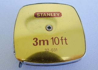 Stanley Tape Measure Vintage 1980s Pocket Slim Tool Steel Enamel 3m 10ft
