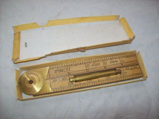 Vintage Lufkin 863l Folding Ruler Box Wood Rule & Box
