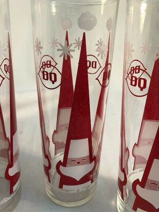 Vintage Dairy Queen Dq Holt Howard Christmas Tall Tom Collins Glass Santa