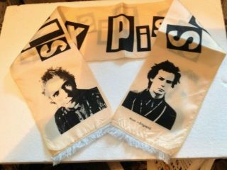 Sex Pistols Sid Vicious Johnny Rotten Punk Vintage 1980s Concert Scarf